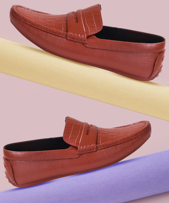 AJANTA Casual PVC Waterproof Loafers For Men(Tan , 7)