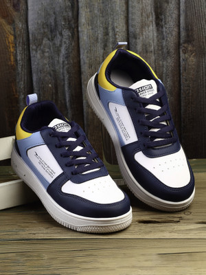 asian Thunder-03 Loafers,Casuals,Stylish with Extra Comfort Sneakers For Men(White, Blue , 9)