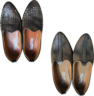 MOJARIJUTTI Men's mojaris – traditional Indian footwear for men Slip On For Men(Brown , 9)