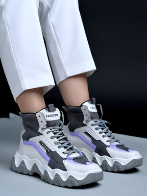 Stylestry Smart Casual Comfortable Grey Sneakers For Women & Girls Sneakers For Women(Grey , 6)