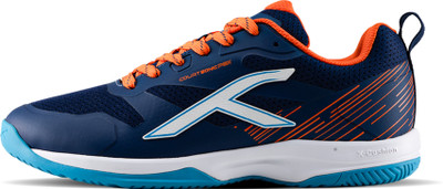Hundred COURTSONIC PBX Badminton Shoes For Men(Navy, White , 7)