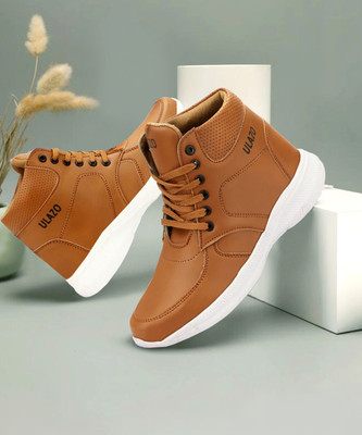 Ulazo Comfortable Stylish Ankle Boot for Men Boots For Men(Tan , 9)