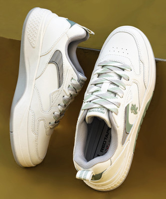 RED TAPE Super Sneaker for Women | Low-Cut Casual Style, Classic Footbed Sneakers For Women(White, Green , 6)