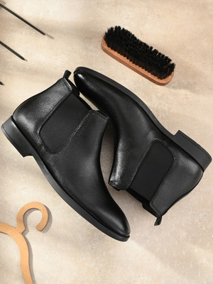 Roadster Boots For Men(Black , 8)