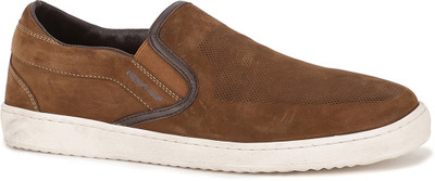 HUSH PUPPIES SMITH PERF SLIP ON E Canvas Shoes For Men(Brown , 7)