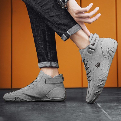 Zixer Original sneakers for men high neck top ankle long casual shoes for men for boys High Tops For Men(Grey , 10)