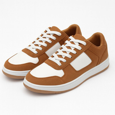 Partner Partner Casual Sneakers For Men(Tan, White , 6)