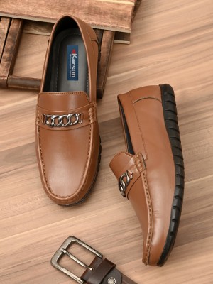 Karsun Loafers For Men(Tan , 6)