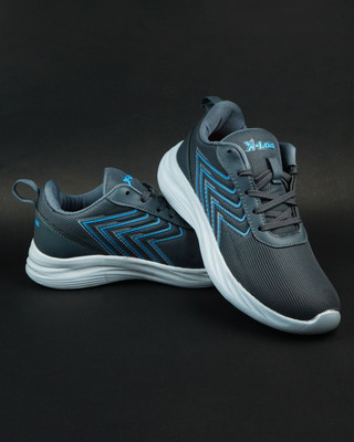 Cushiva BLAZE Sneakers For Men(Grey, Blue , 8)