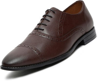 LOUIS STITCH Mens Brown Formal Oxford Lace Up Shoes LSRGOXBB - Size 6 UK Lace Up For Men(Brown , 6)