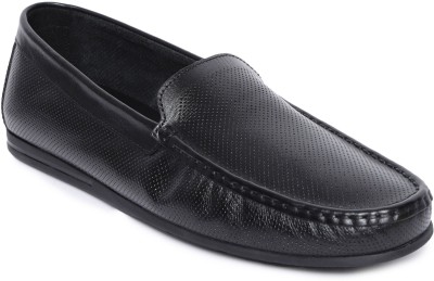 GABICCI Enzo Black Formal Shoes Leather Loafers For Men(Black , 10)