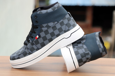 Von kiraro Unique Graceful Mens Casual Grey Shoes Canvas Shoes For Men(Grey , 9)