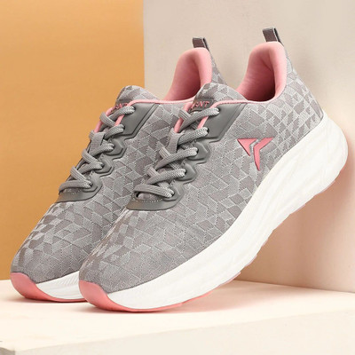 AVANT Libra Outdoor Sports Shoes with Enhanced Grip Outsole & Laces Running Shoes For Women(Grey, Pink , 4)