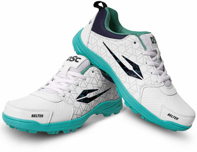 DSC Belter s, : / 7 US /40 EU, (Sea Green & ) Cricket Shoes For Men(White , 6)