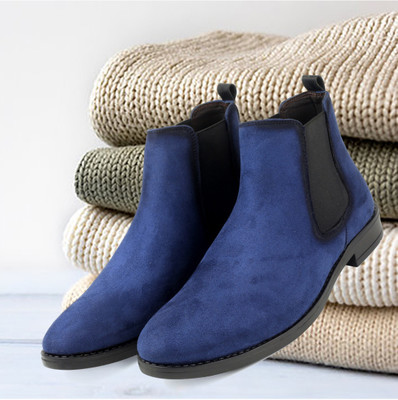SHOZANIA 8001_Blue_SUD_3 Boots For Men(Blue , 9)