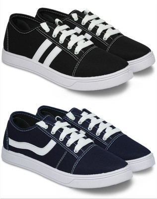 Free Kicks Combo Of 2 Shoes FK-Camp & FK Sneakers For Men(Blue , 8)