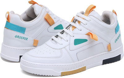Groofer Unique breathebal men's casual shoes Sneakers For Men(White , 6)