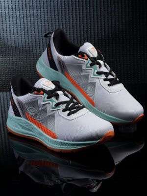 asian Nexon-03 White Gym,Sports,Casual,Walking,Stylish Running Shoes For Men(White, Orange)