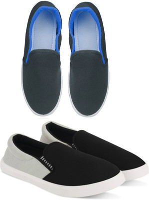 The Flexiwail Walking Shoes For Men(Blue, Black, Grey, Black , 7)