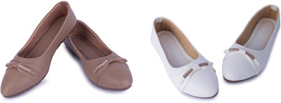 AKD Bellies For Women(Brown, White , 4)