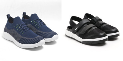 Face SHOES Sneakers For Men(Navy, Black , 10)