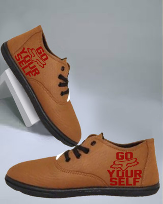 KANEGGYE CASUALS FOR MEN & KIDS Casuals For Men(Tan, Red , 8)