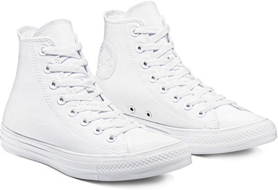 Converse Unisex Chuck Taylor All Star Canvas High Top Sneakers For Men(White , 5)