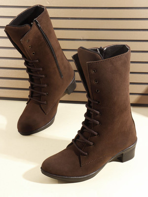 PLANET WALK Lightweight comfort extra-soft with trendy, premium stylish design Boots For Women(Brown , 5)