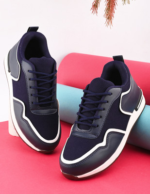 Roadster Women Navy Mesh Comfortable Casual Sneakers Lace Up Shoes Casuals For Women(Navy , 3)