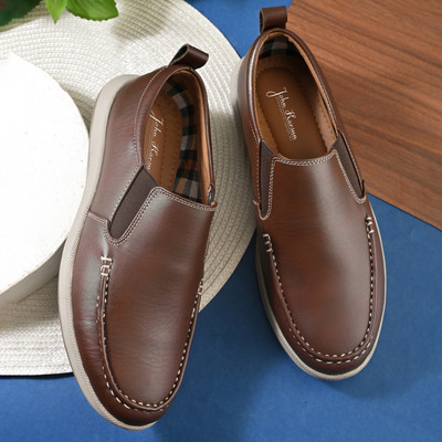 John Karsun Slip On For Men(Brown , 6)