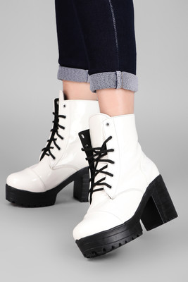 KILLER Women Boot's | Stylish Latest Fashionable Boots for Women's & Girl's Boots For Women(White , 3)