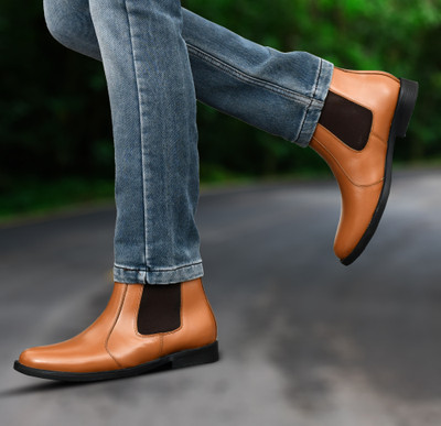 RDXO Comfortable Premium Stylish Unique Trendy Popular KUS2034_TAN for Men Boots For Men(Tan , 7)