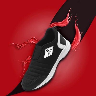 difara enterprises Black Running Shoes Slip On Sneakers For Men(Black)