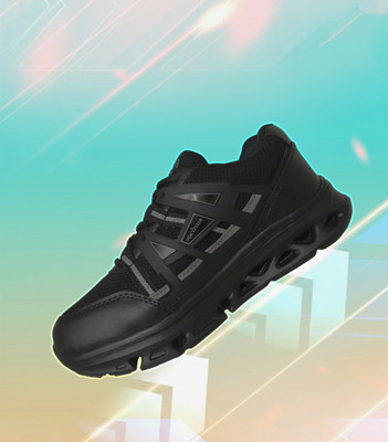 Silversheen Men’s Black Sports Shoes | Stylish with Rubber Sole Comfortable Synthetic Shoes Casuals For Men(Black , 10)