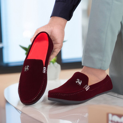 MADHUVIMAL TimelessTrend: Stylish designs that never go out of fashion. Loafers For Men(Maroon , 6)