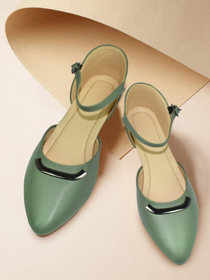 AJANTA Bellies Shoes|Perfect for Casual and Office wear|Stylish & Light Bellies For Women(Green , 5)