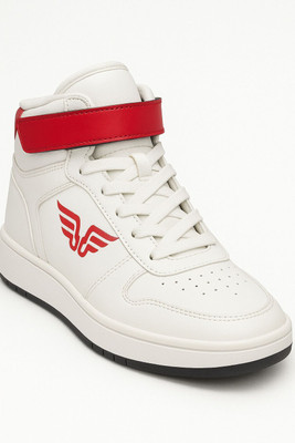 ROYAL RANCH Slip On Sneakers For Men(White, Red , 8)