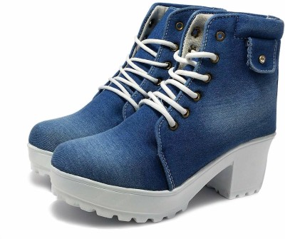FASHIMO Boots For Women(Blue)