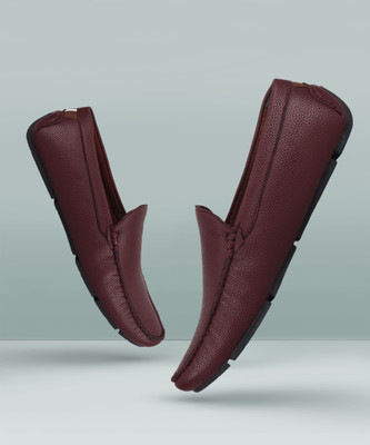 Red Label Loafers For Men(Maroon , 8)