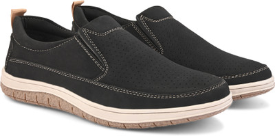 Roadster solid casual slip on moccasins loafers shoes without laces Mocassin For Men(Black , 8)