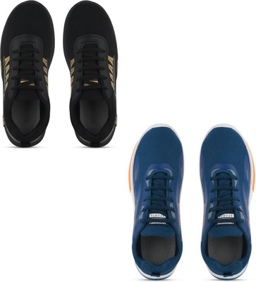 Kicksy Walking Shoes For Men(Black, Blue , 7)