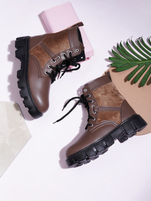 TRYME Boots For Women(Brown , 8)