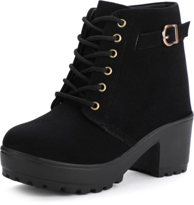 SNASTA Black boots for women Boots For Women(Black)