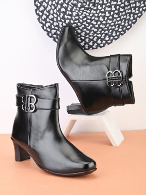 XE Looks 475-B24-black-40 Boots For Women(Black)