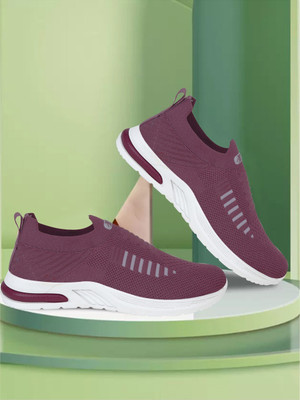 Footox Trendy Casuals Running Shoes For Women(Purple , 5)