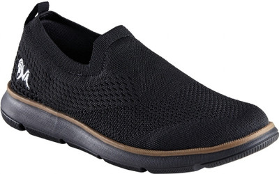 Neemans Dress Slip On Casual Shoes For Men | Lightweight & Comfortable Slip On Sneakers For Men(Black , 8)