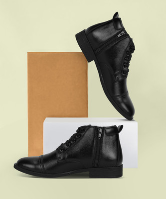 SeeandWear Zip Boots Boots For Men(Black , 10)