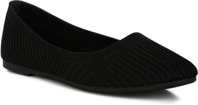 London Rag Black Solid Casual Ballet Flats Bellies For Women(Black , 6)