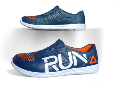 Aanbaan Safety\Waterproof Sport Shoes For Men Slip On Sneakers For Men(Dark Blue, Orange , 6)