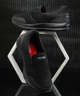 asian Slip On Sneakers For Men(Black , 10)